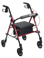 Rollator Aluminum w/Adj. Seat Height  Red