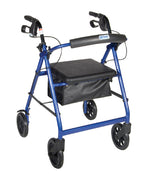 Rollator 4-Wheel with Pouch & Padded Seat  Black - Drive