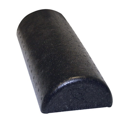 CanDo Foam Roller Black Compos Extra Firm Half-Round 6  x 12