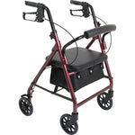 Rollator Junior Aluminum 6 Wheels Burgundy